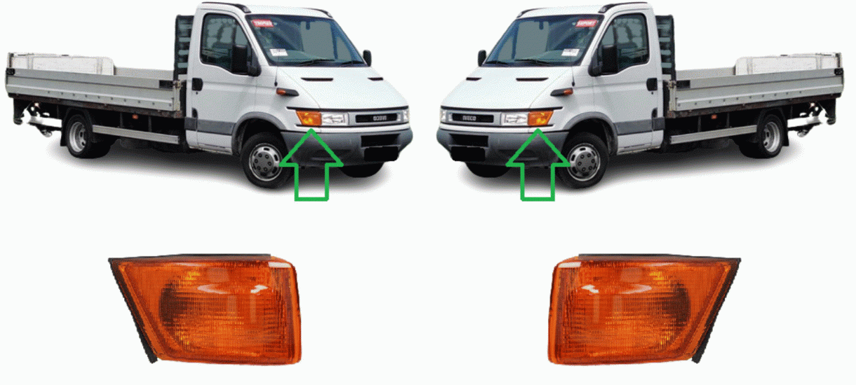 Ön Sinyal Lambası Sol Sarı -  İveco Daily 2002 ve 2007 Arası Modeller içindir